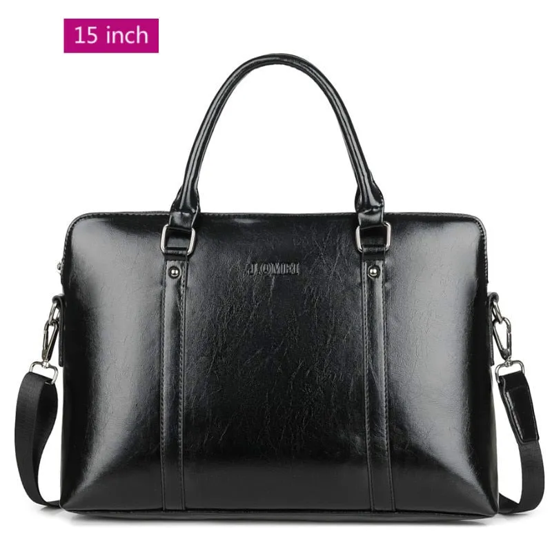 New Fashion Women Laptop Business Briefcase PU Leather Men Handbag 14 15.6 Inches  Women's Notebook Computer Portable Office Bag