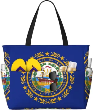 New Hampshire state flag Print Generic Large Capacity Beach Travel Bag - Swim Backpack/Family- Pool Accessories