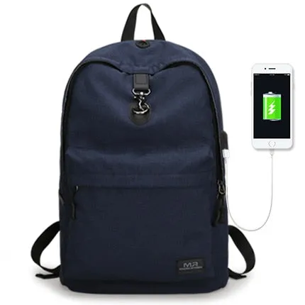 New USB Design Male Student Backpack