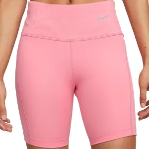 Nike Women's Tight Mid-Rise Ribbed-Panel Running Shorts with Pockets Adult DX2951-611 (Coral CHAL), Size XS