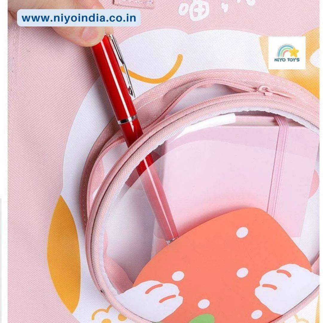 NIYO TOYS Kids Tote Handbag with Pocket - Cute & Durable