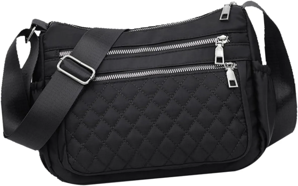 NOLITOY Large Capacity Women's Canvas Bag Shoulder Handbag Zipper Crossbody Purse for Women Multi-pocket Design Easy to Clean Fashionable Shoulder Bag