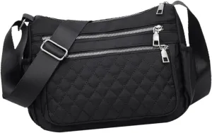 NOLITOY Large Capacity Women's Canvas Bag Shoulder Handbag Zipper Crossbody Purse for Women Multi-pocket Design Easy to Clean Fashionable Shoulder Bag