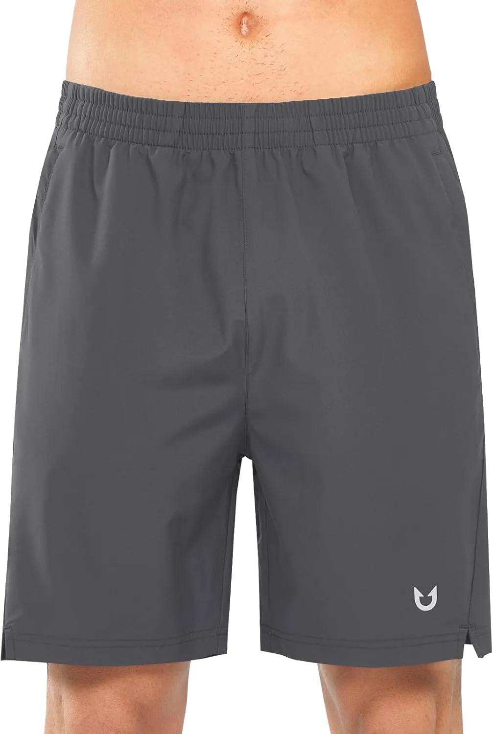 NORTHYARD Men's 7" Athletic Running Shorts with Zipper Pockets Quick Dry Lightweight Workout Gym Short