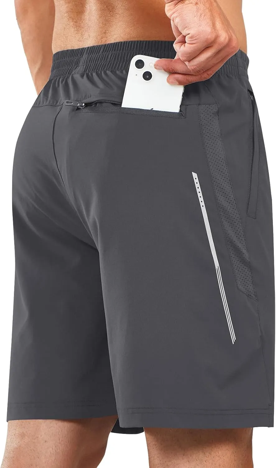 NORTHYARD Men's 7" Athletic Running Shorts with Zipper Pockets Quick Dry Lightweight Workout Gym Short