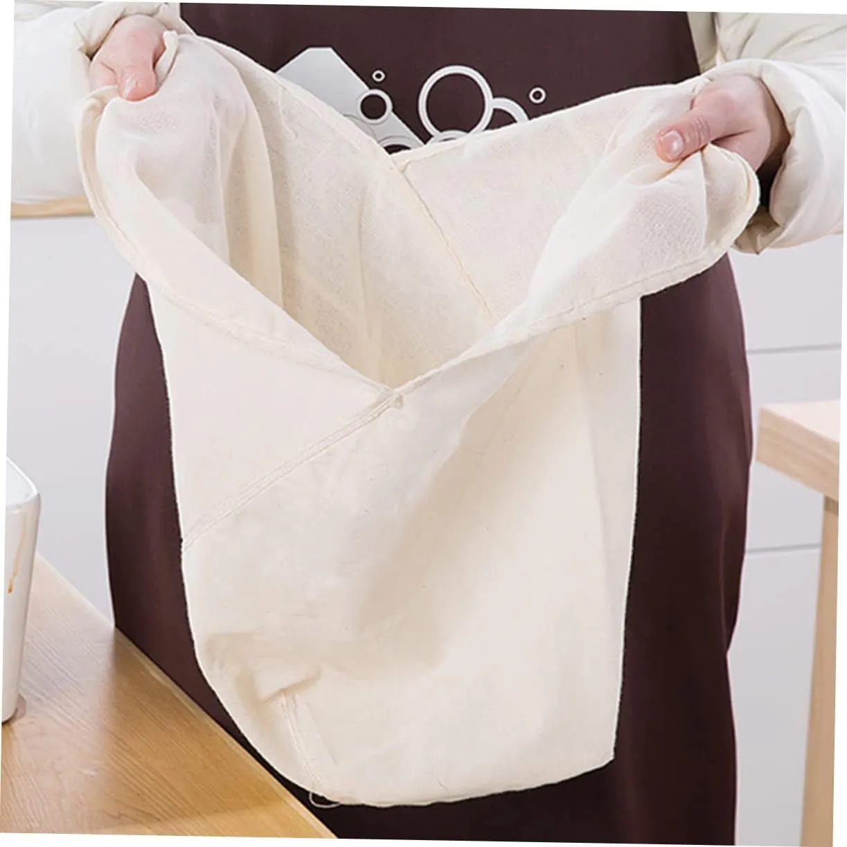 Nutmilk Mesh Bag Easy Washable Reusable Milk Strainer Large Capacity Soybean Filter Bag Cloth Strainer for Home