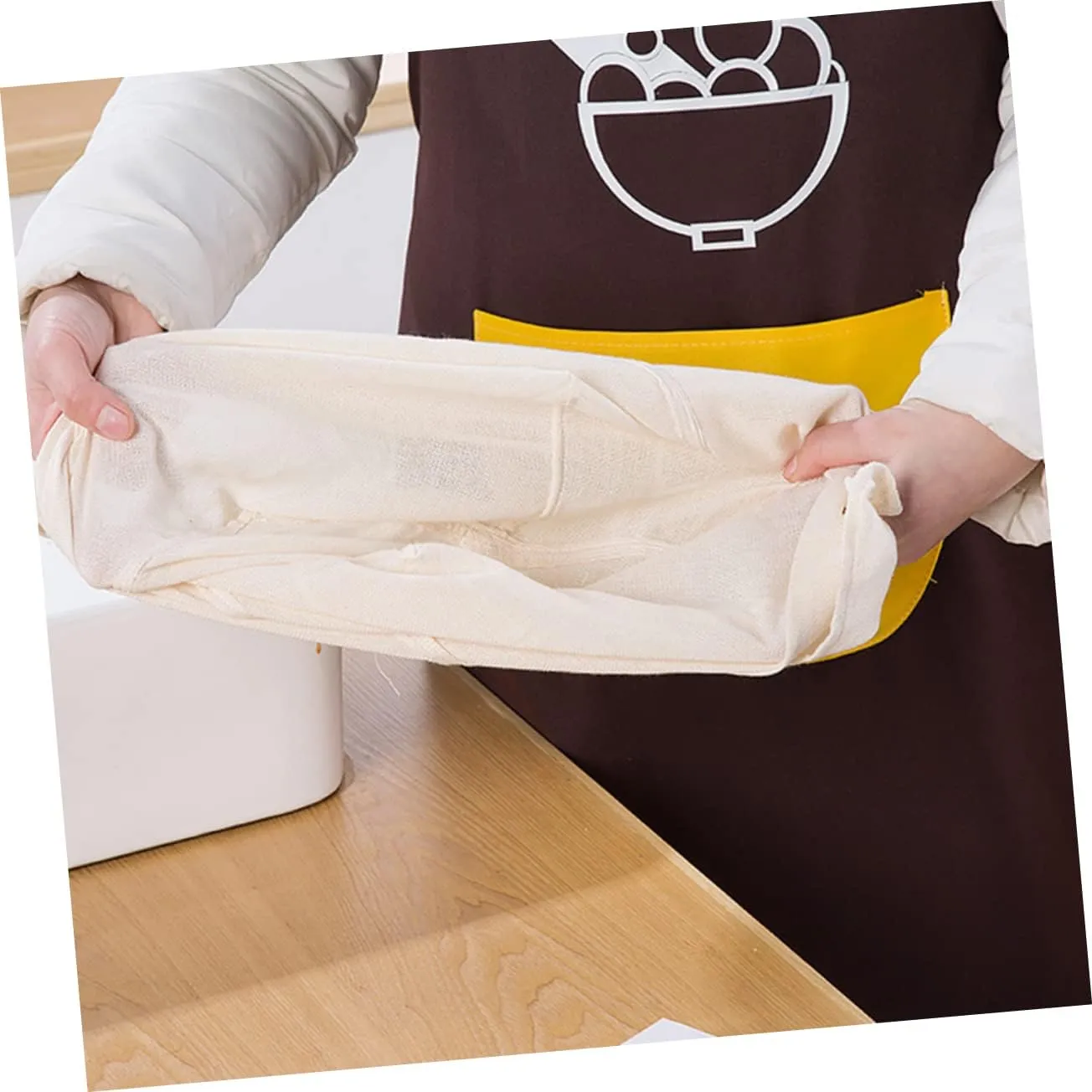 Nutmilk Mesh Bag Easy Washable Reusable Milk Strainer Large Capacity Soybean Filter Bag Cloth Strainer for Home