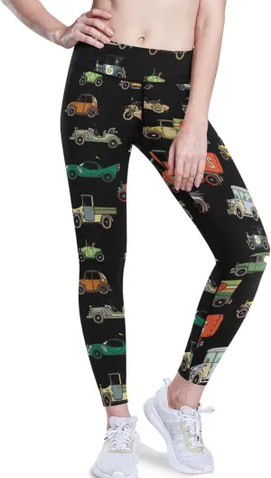 Ocean Sharks High Waisted Leggings for Women - Full Length Capri Buttery Soft Yoga Pants for Workout Athletic