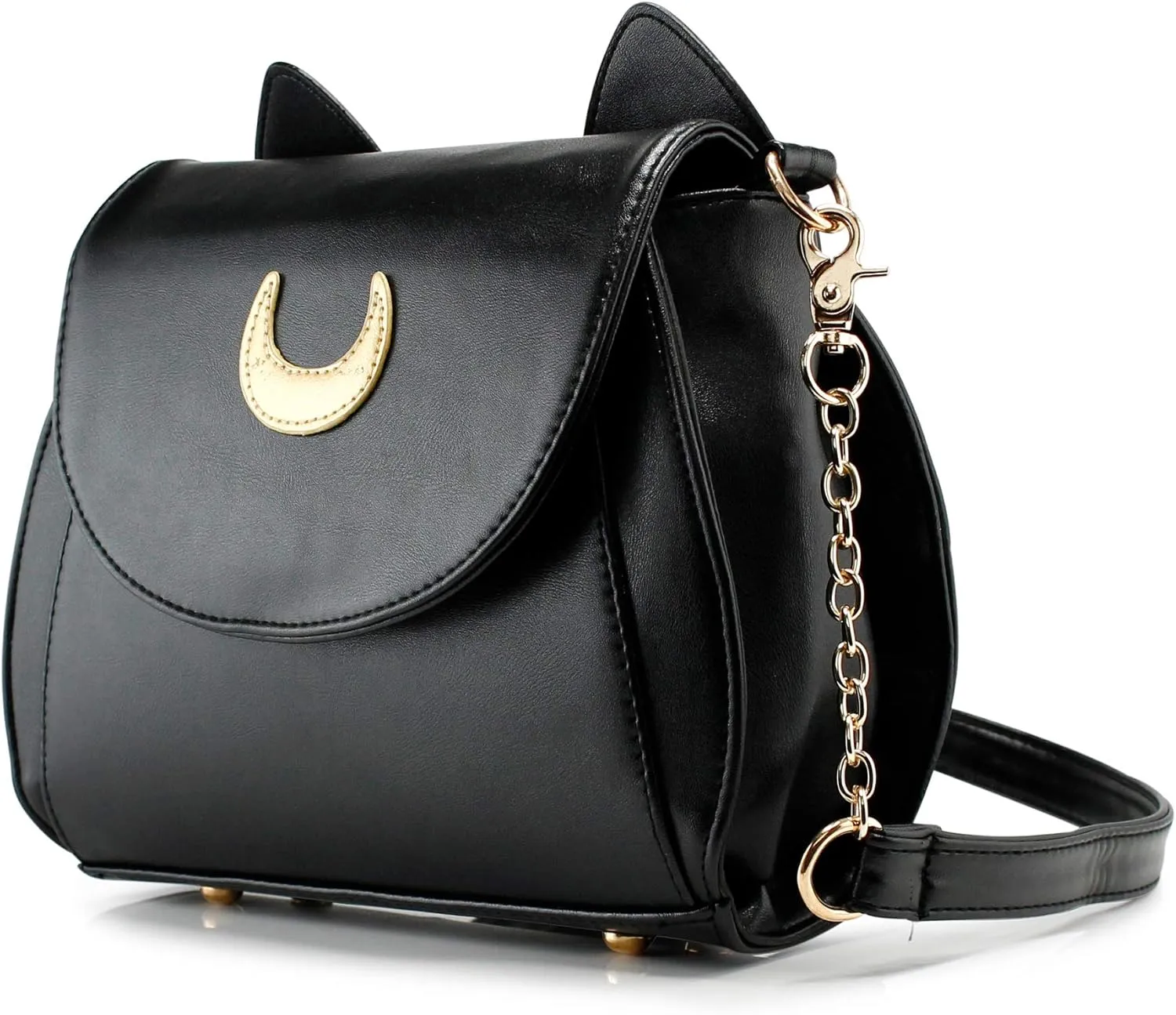 OCT17 Moon Luna Design Purse Kitty Cat satchel shoulder bag Designer Women Handbag Tote PU Leather Sailer Style