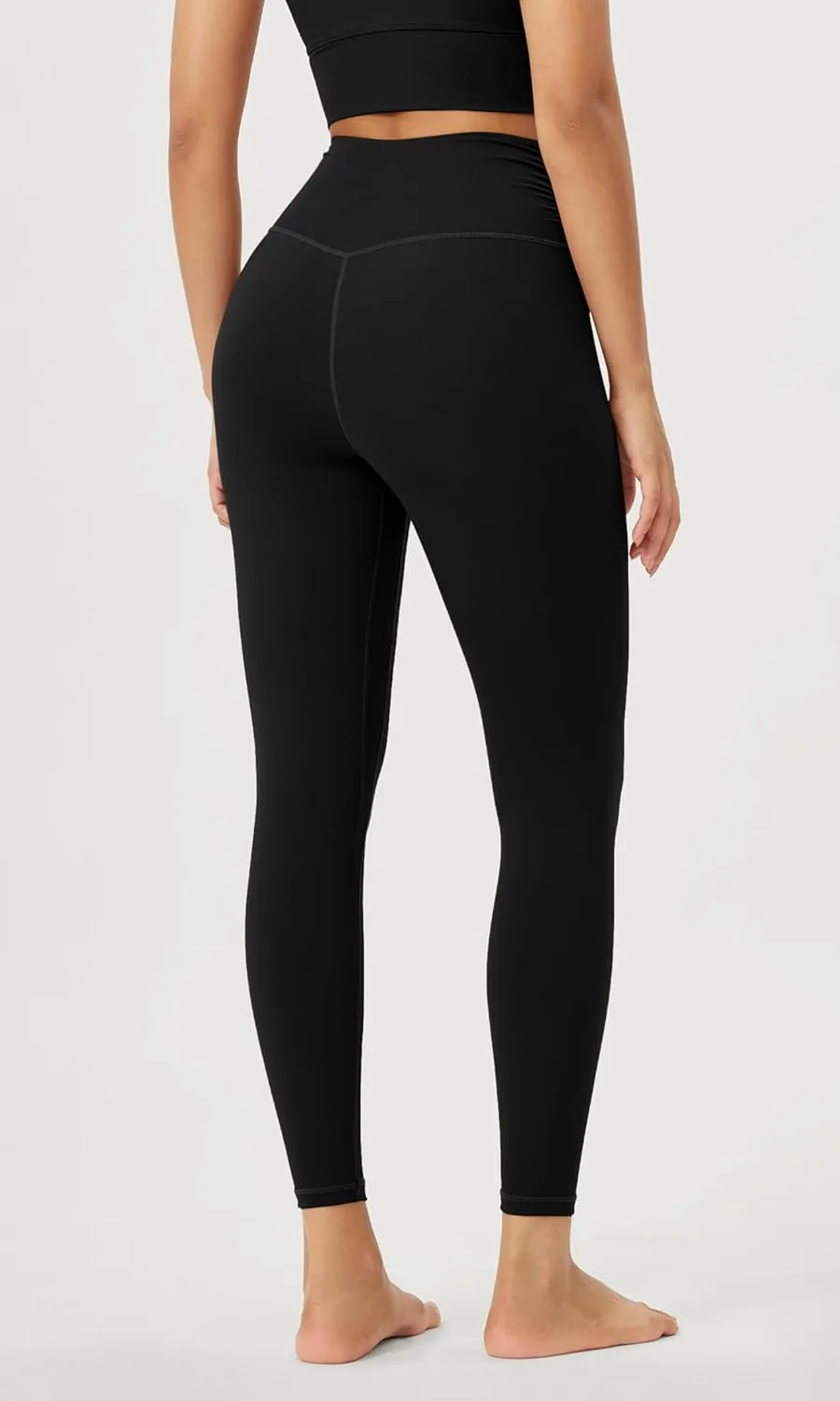 ODODOS Women's Cross Waist Yoga Leggings with Inner Pocket, 23"/25"/28" Gathered Crossover Workout Yoga Pants