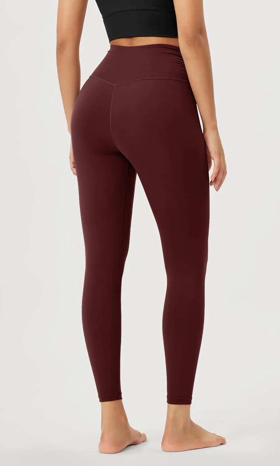 ODODOS Women's Cross Waist Yoga Leggings with Inner Pocket, 23"/25"/28" Gathered Crossover Workout Yoga Pants