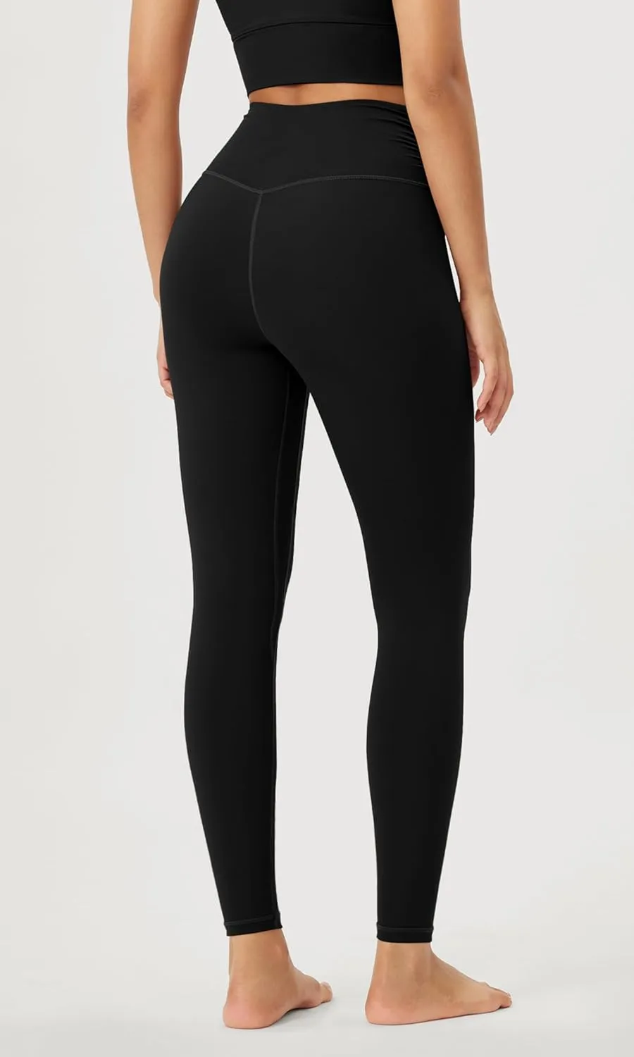 ODODOS Women's Cross Waist Yoga Leggings with Inner Pocket, 23"/25"/28" Gathered Crossover Workout Yoga Pants