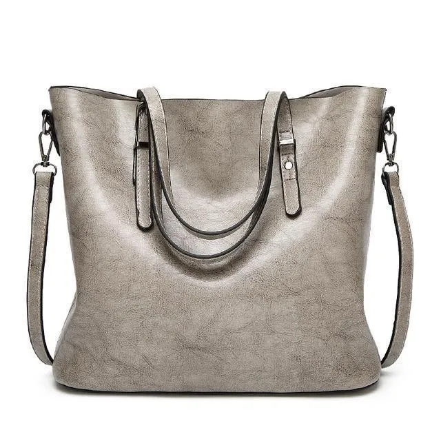 Oil Wax Leather Retro Vintage Style Crossbody Bag For Woman