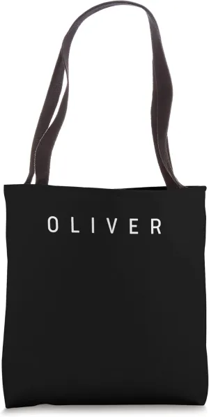 'Oliver' Personalized Name / Elegant, Vintage Font Design Tote Bag