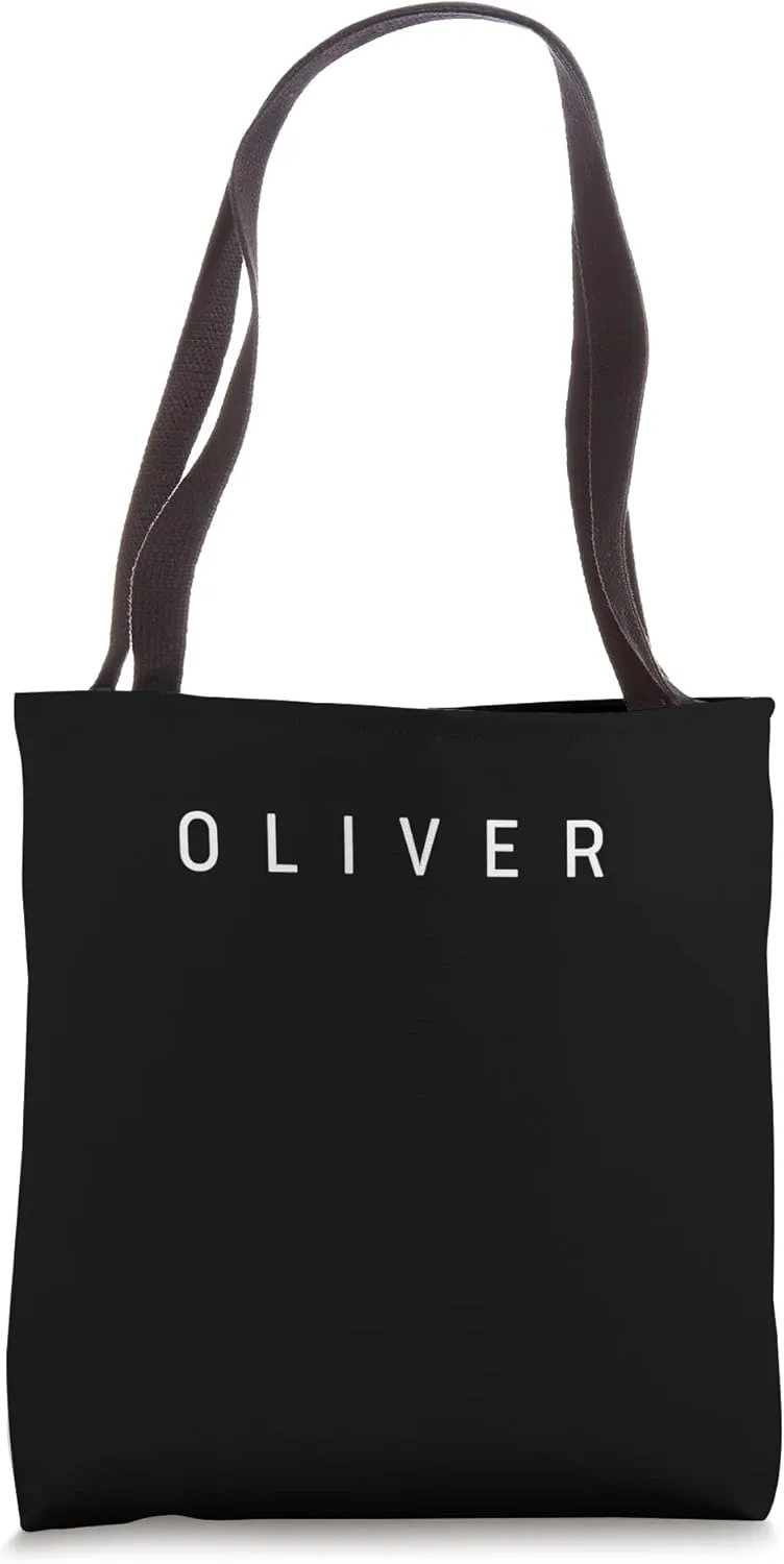'Oliver' Personalized Name / Elegant, Vintage Font Design Tote Bag