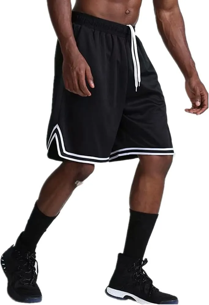 OPALOS 3 Pack Basketball Shorts for Men with Zipper Pockets,Active Athletic Shorts