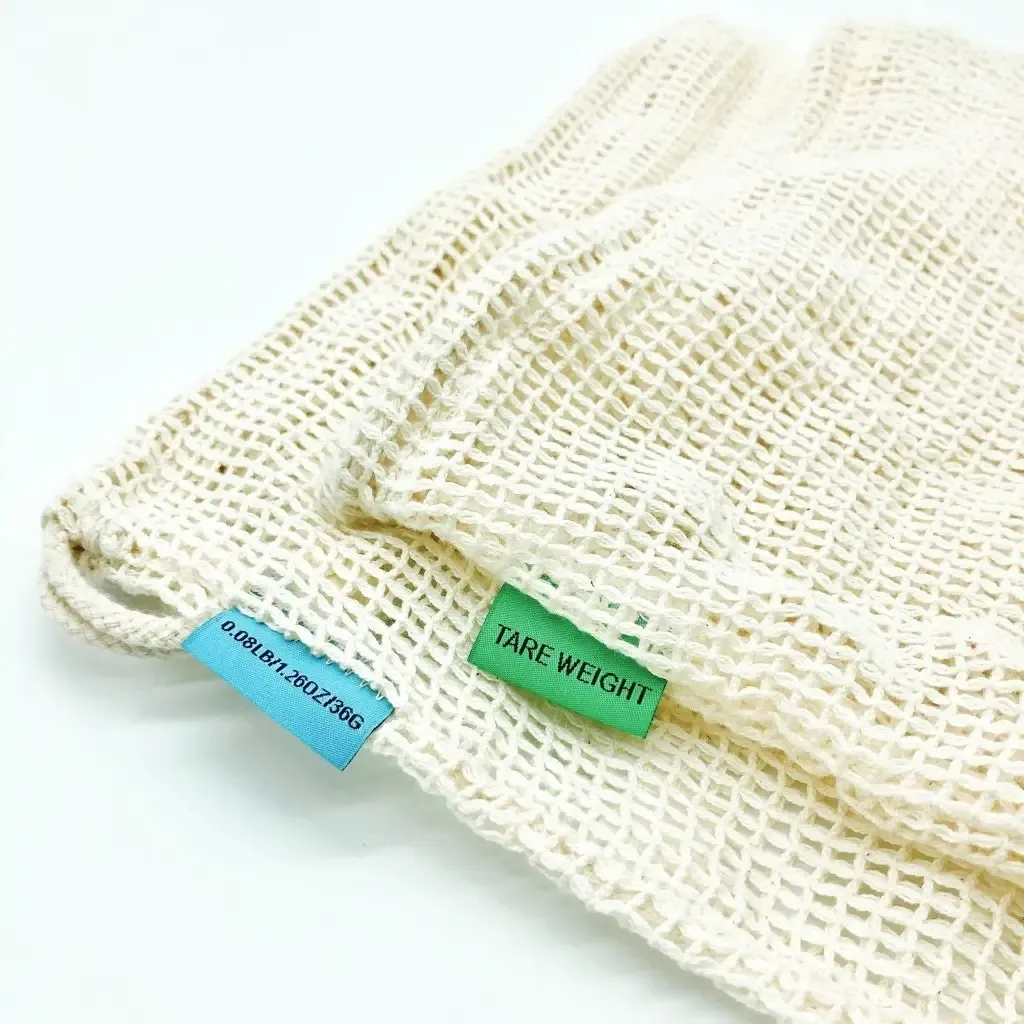 Organic Cotton Mesh Produce Bags 2pk