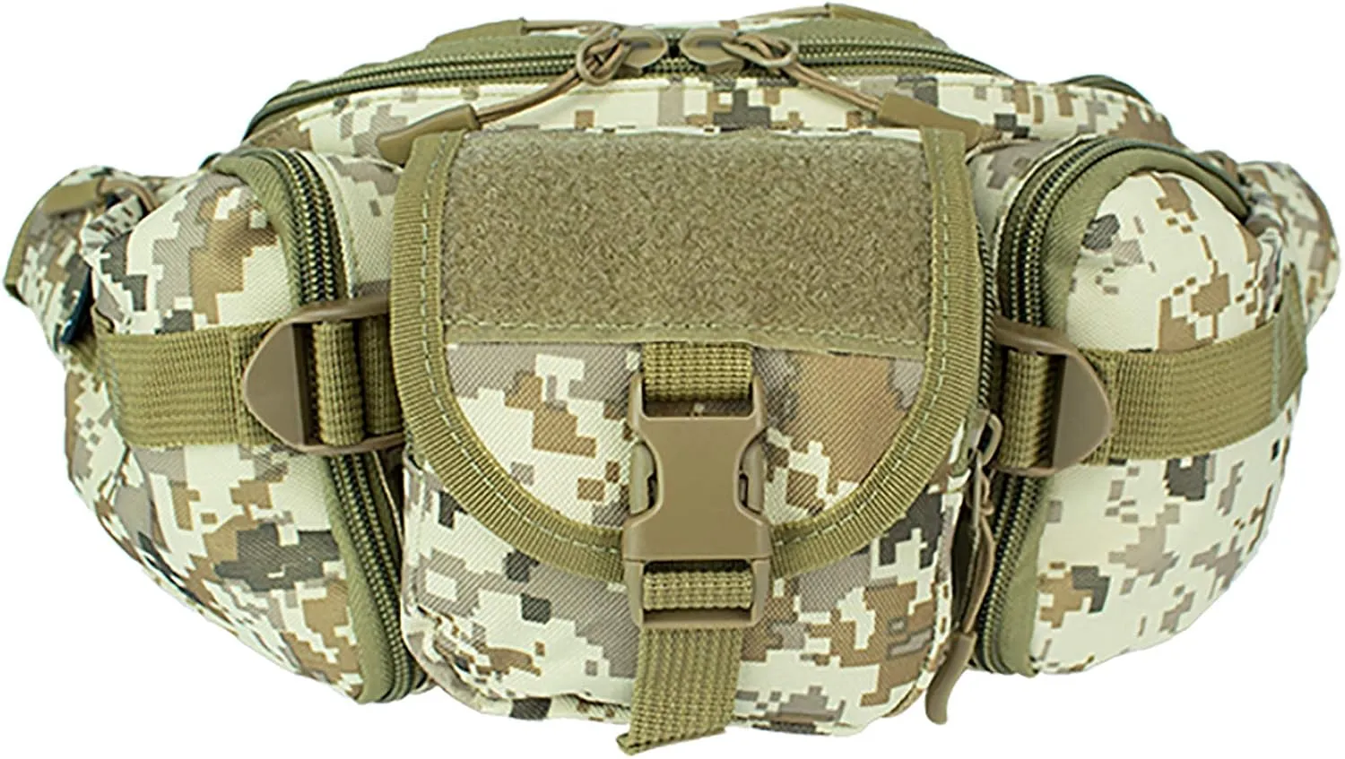 OSAGE RIVER Tactical Fanny Pack with 5 Compartments, 900D Waist Pack for Hiking, Fishing, Hunting, or Gym, Everyday Crossbody Belt Bag