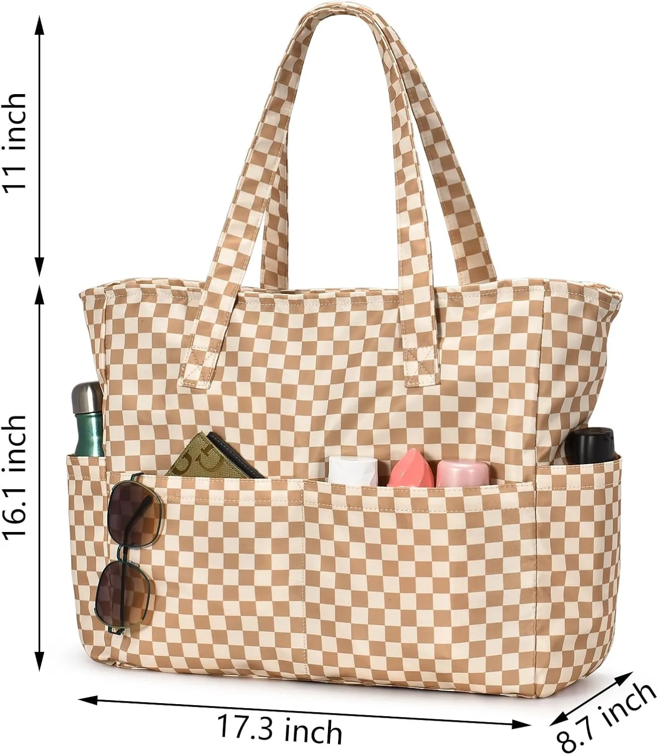 oscaurt Beach Bags for Women Large Waterproof Sandproof Beach Tote Swim Pool Bag with Zipper for Travel Vacation Essentials