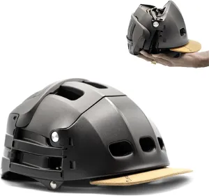 Overade Plixi Foldable Helmet - for Bike, Kick Scooter, e-Bike - Volume Divided by 3 when Folded- Same Protection as Classic Helmet
