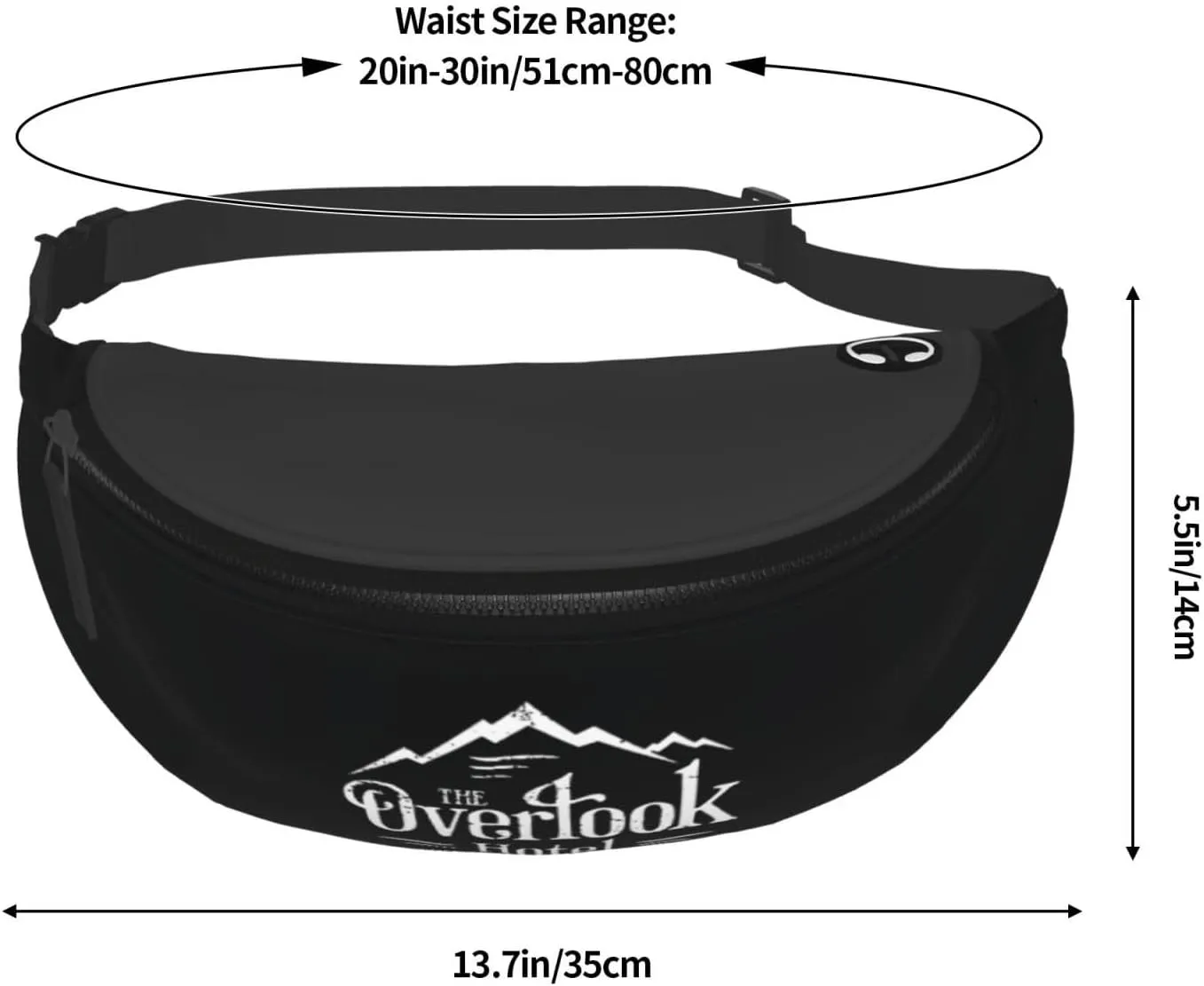 Overlook Hotel Unisex Adjustable Leisure Waist Bag Outdoor Sports Running Waist Bag Business Travel Mobile Phone Bag