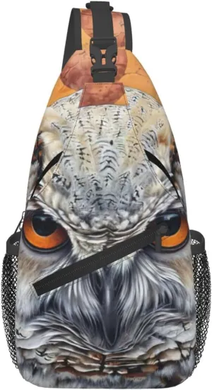 Owl Beliefs Print Crossbody Bag Is Suitable For Outdoor Hiking, Work, And Daily Travel