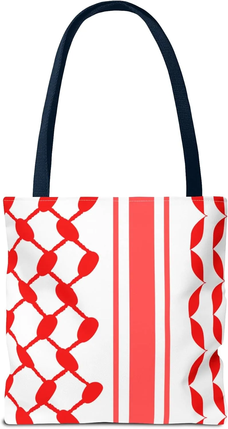Palestine Keffiyeh Tote Bag - Free Gaza Reusable Shopping Bag, Eco Muslim Gift, Beach Gym Michigan Arab, Unique Palestinian