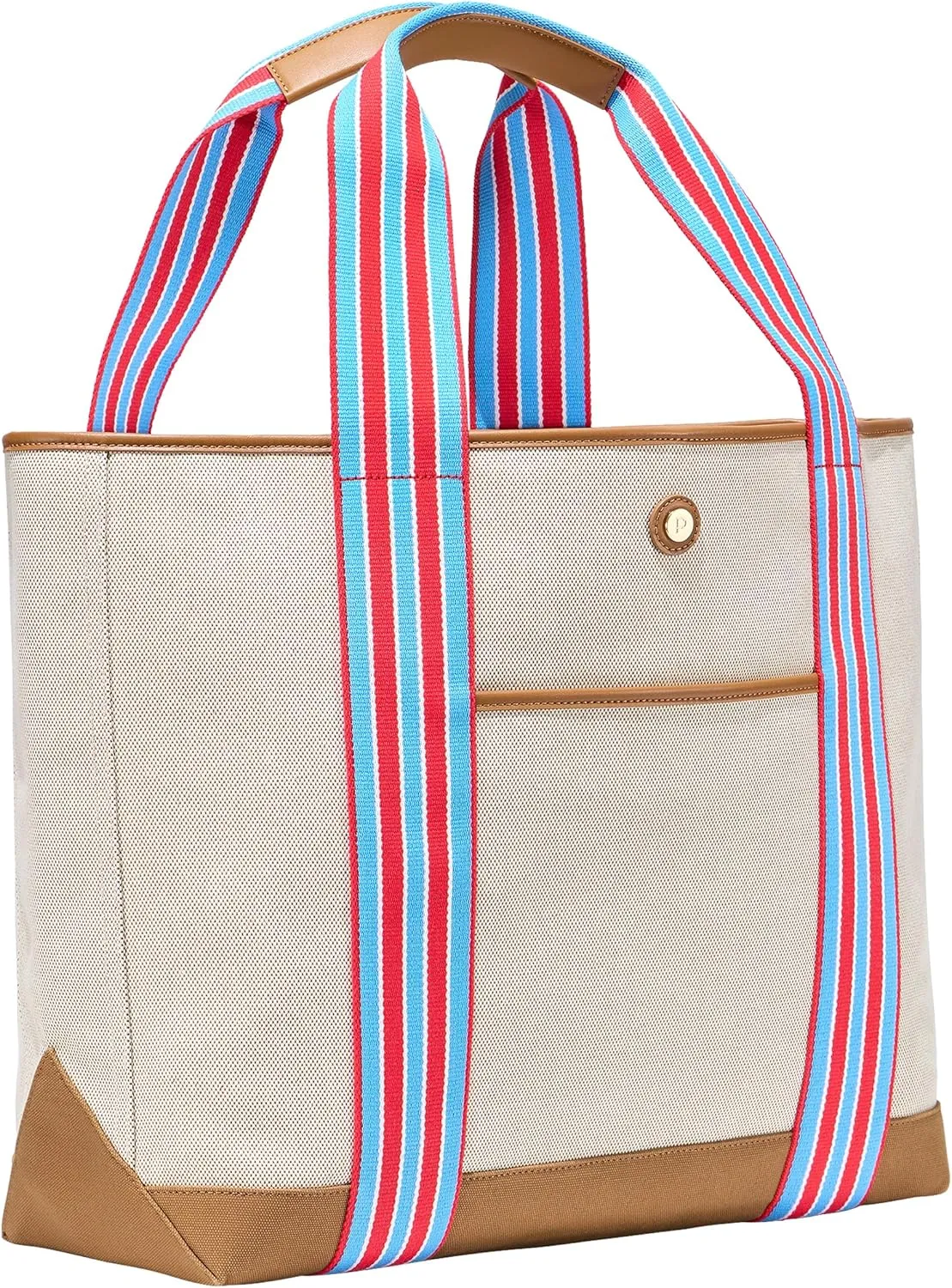 Paravel Cabana Tote Bag | Made with Recycled Canvas Material & Vegan Leather | Premium Tote Bag