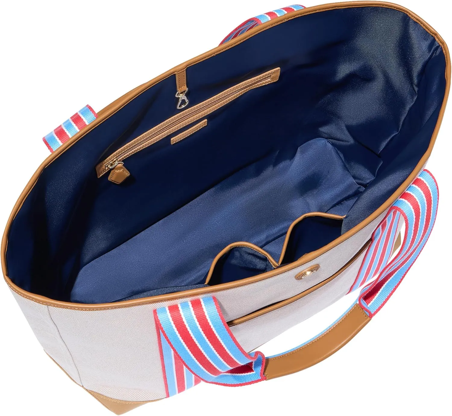 Paravel Cabana Tote Bag | Made with Recycled Canvas Material & Vegan Leather | Premium Tote Bag