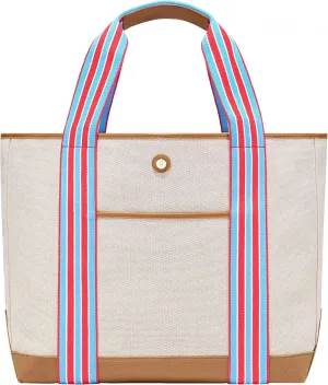 Paravel Cabana Tote Bag | Made with Recycled Canvas Material & Vegan Leather | Premium Tote Bag