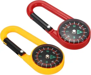 PATIKIL Compass, Buckle Compass Keychain Waterproof Survival Pocket Compass for Hiking