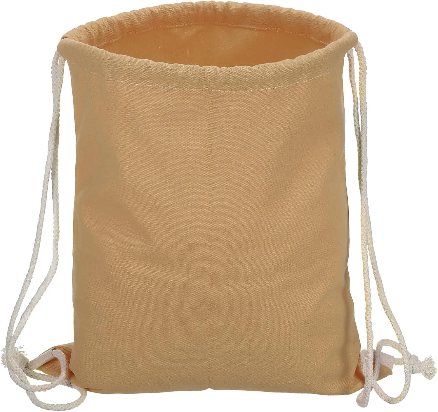 PATIKIL Cotton Drawstring Bags, Cotton Drawstring Backpack Foldable Sports Gym Bags for Women Men Gym Sports Trip, Khaki