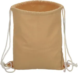 PATIKIL Cotton Drawstring Bags, Cotton Drawstring Backpack Foldable Sports Gym Bags for Women Men Gym Sports Trip, Khaki