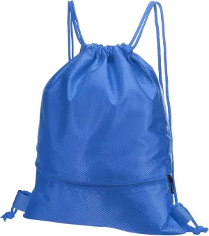 PATIKIL Drawstring Backpack Bag, Drawstring Gym Bags String Backpack with Zip Pocket for Women Men, Blue