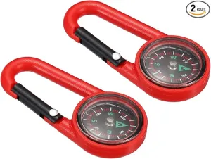 PATIKIL Keychain Compass, Pocket Camping Compass with Buckle for Outdoor Hiking Hunting Travelling