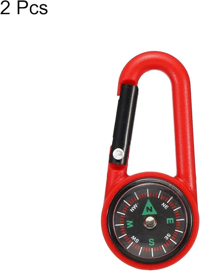 PATIKIL Keychain Compass, Pocket Camping Compass with Buckle for Outdoor Hiking Hunting Travelling