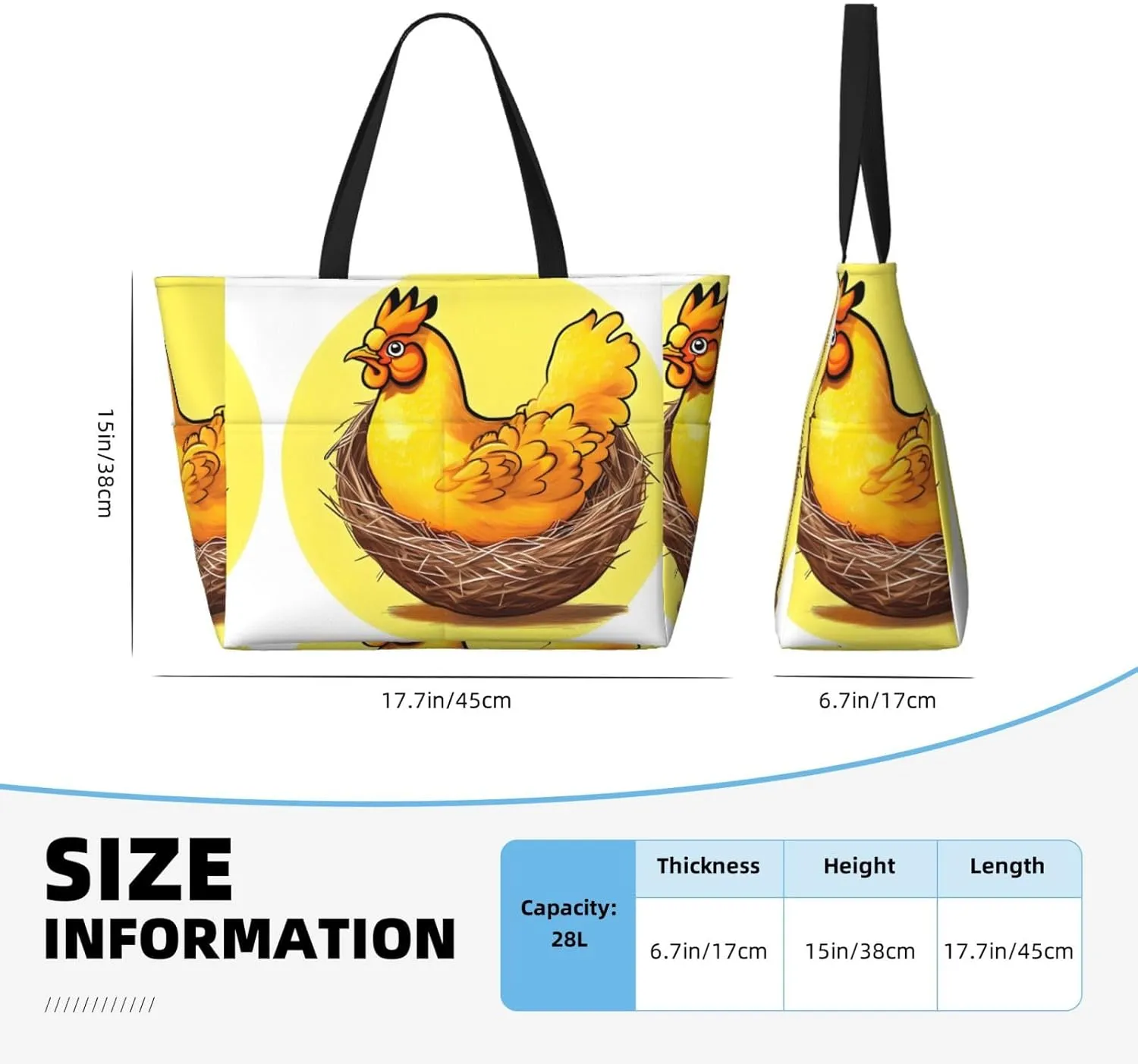 Peacock Flowers Spacious Large Capacity Beach Travel Bag - Foldable Beach Bag Tote Bag With Zipper