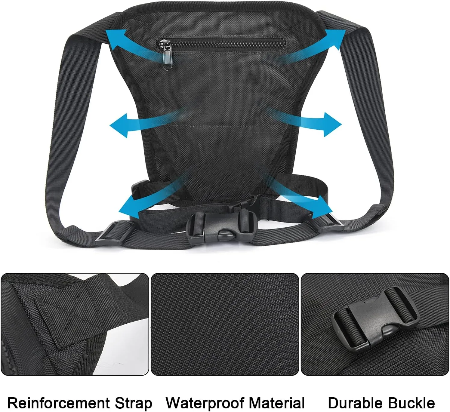 Peicees Drop Leg Bag for Men Women Tacical Waist Pouch Outdoor Thigh Bags Motorcycle Ride Crossbody Backpack Shoulder Fanny Pack Camping Hiking Cycling