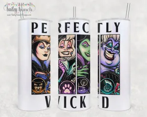 PERFECTLY WICKED VILLAIN Shimmer Glitter Tumbler TUMBVILLAIN30520