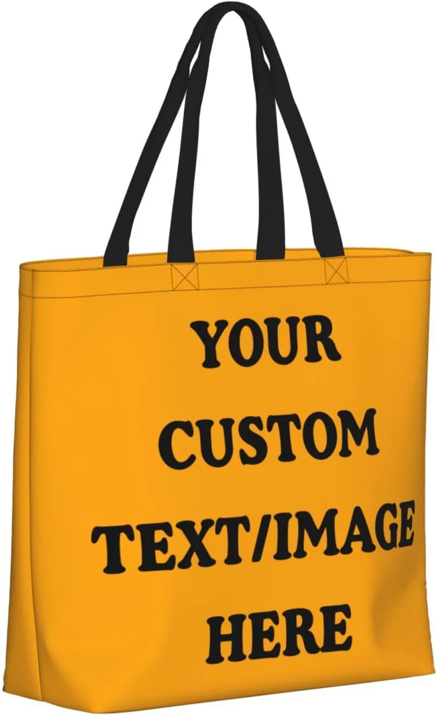 Personalized Custom Tote Bag For Travel & Business - Add Your Design - Reusable Shoulder Bag For Women