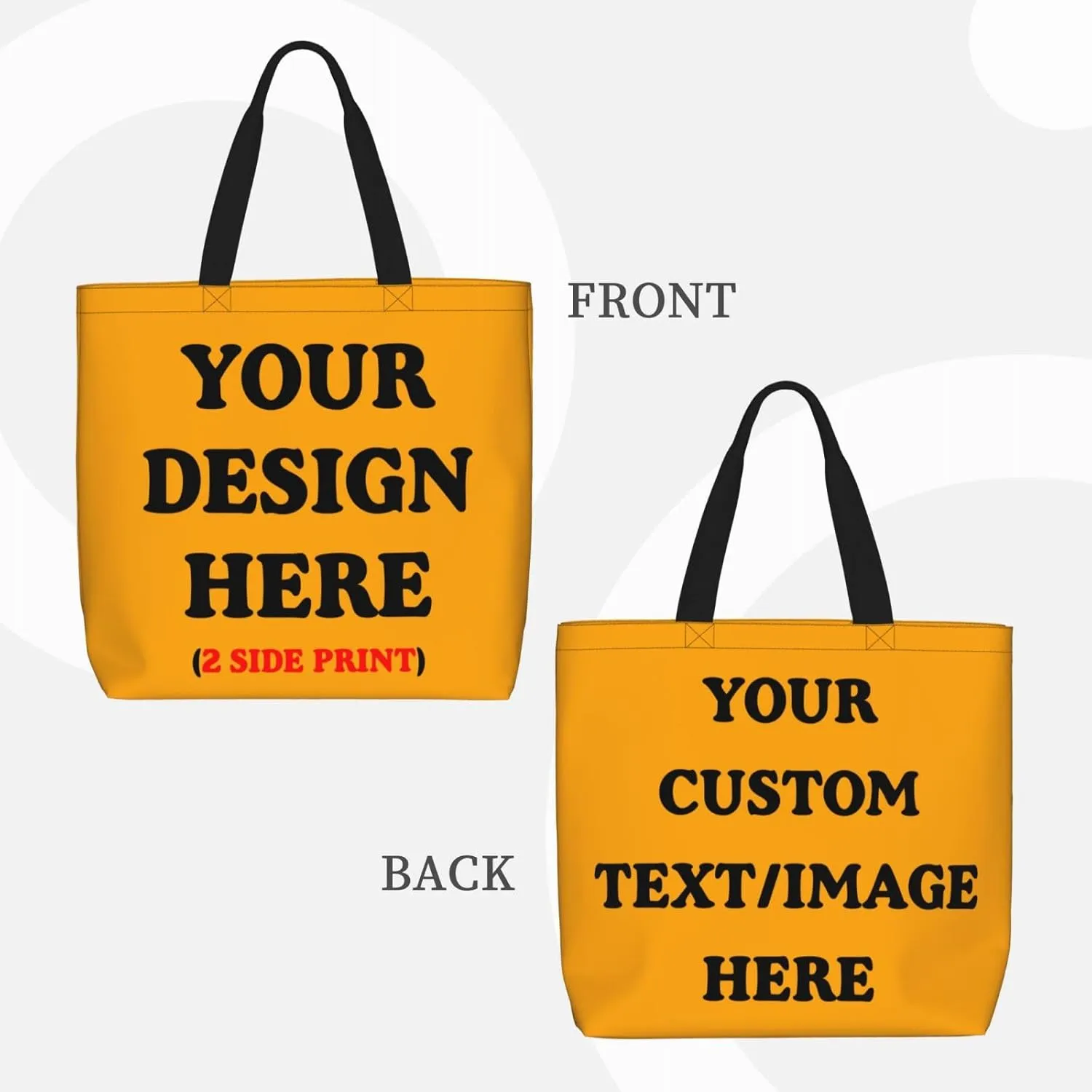 Personalized Custom Tote Bag For Travel & Business - Add Your Design - Reusable Shoulder Bag For Women