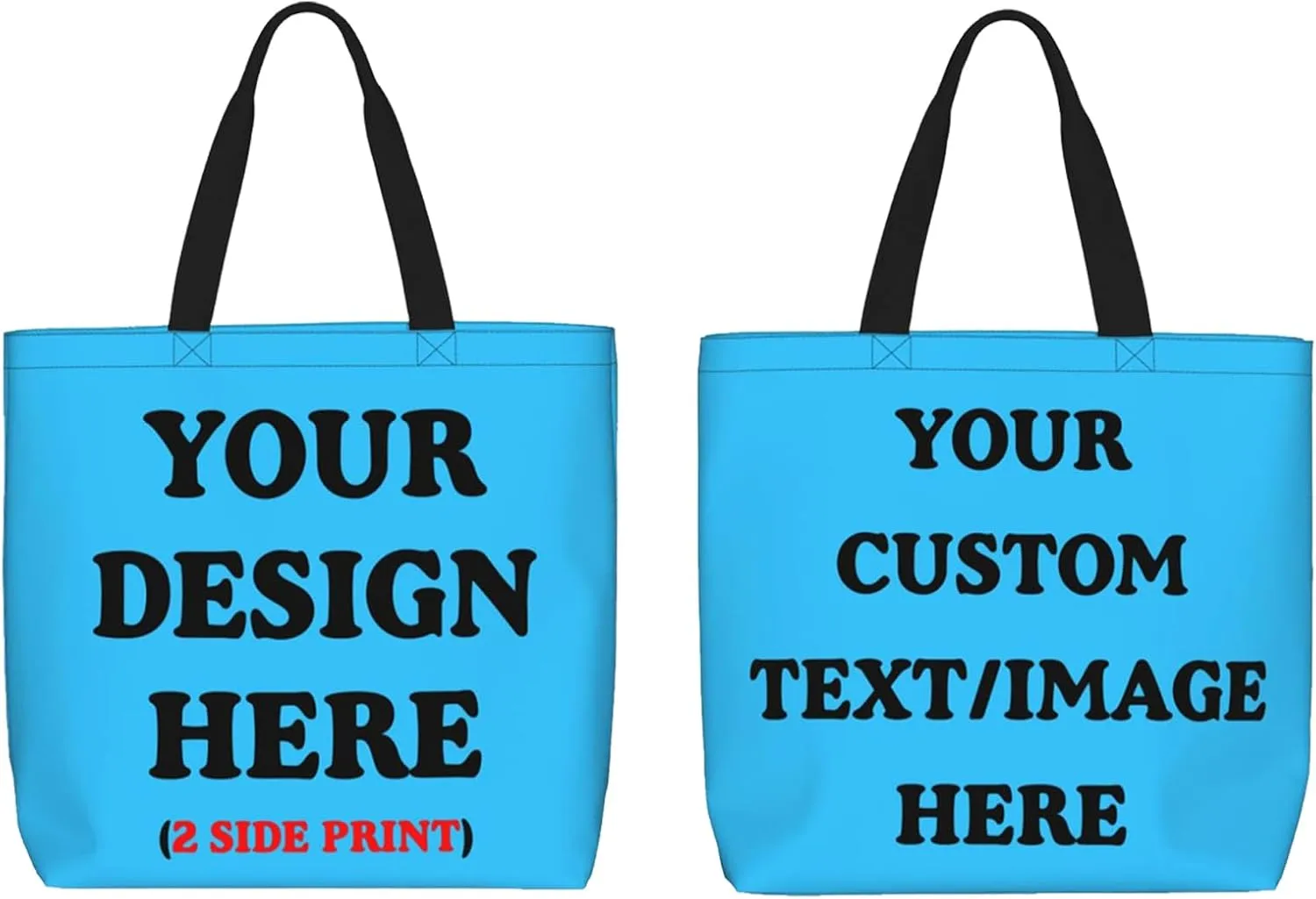 Personalized Custom Tote Bag For Travel & Business - Add Your Design - Reusable Shoulder Bag For Women