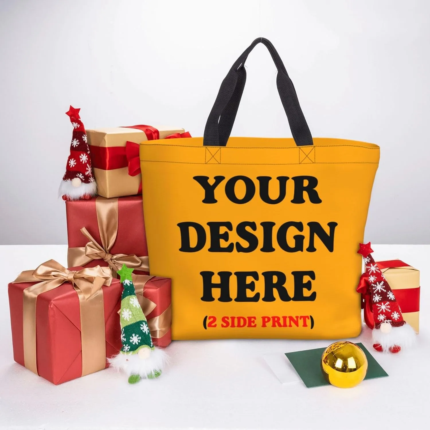 Personalized Custom Tote Bag For Travel & Business - Add Your Design - Reusable Shoulder Bag For Women