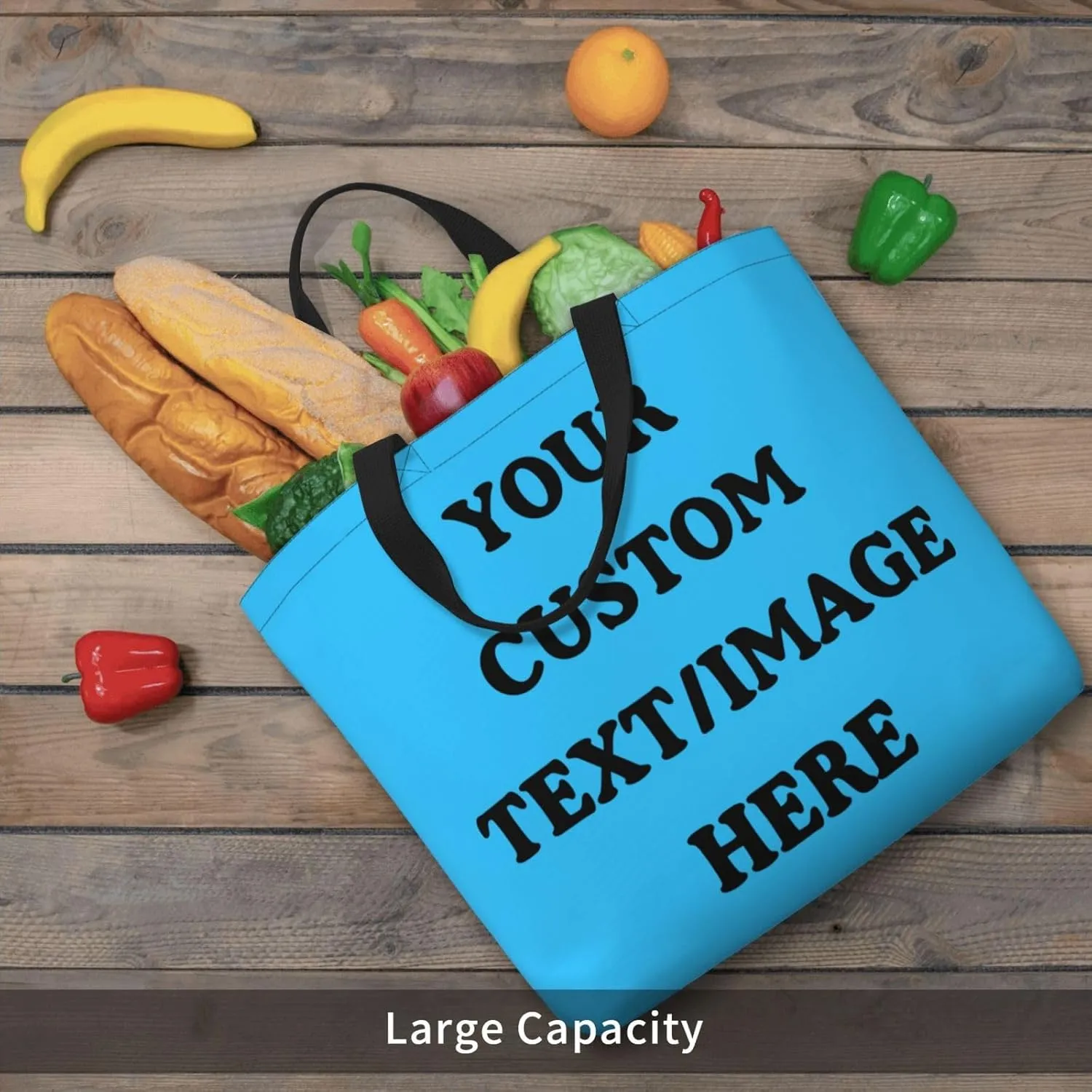 Personalized Custom Tote Bag For Travel & Business - Add Your Design - Reusable Shoulder Bag For Women