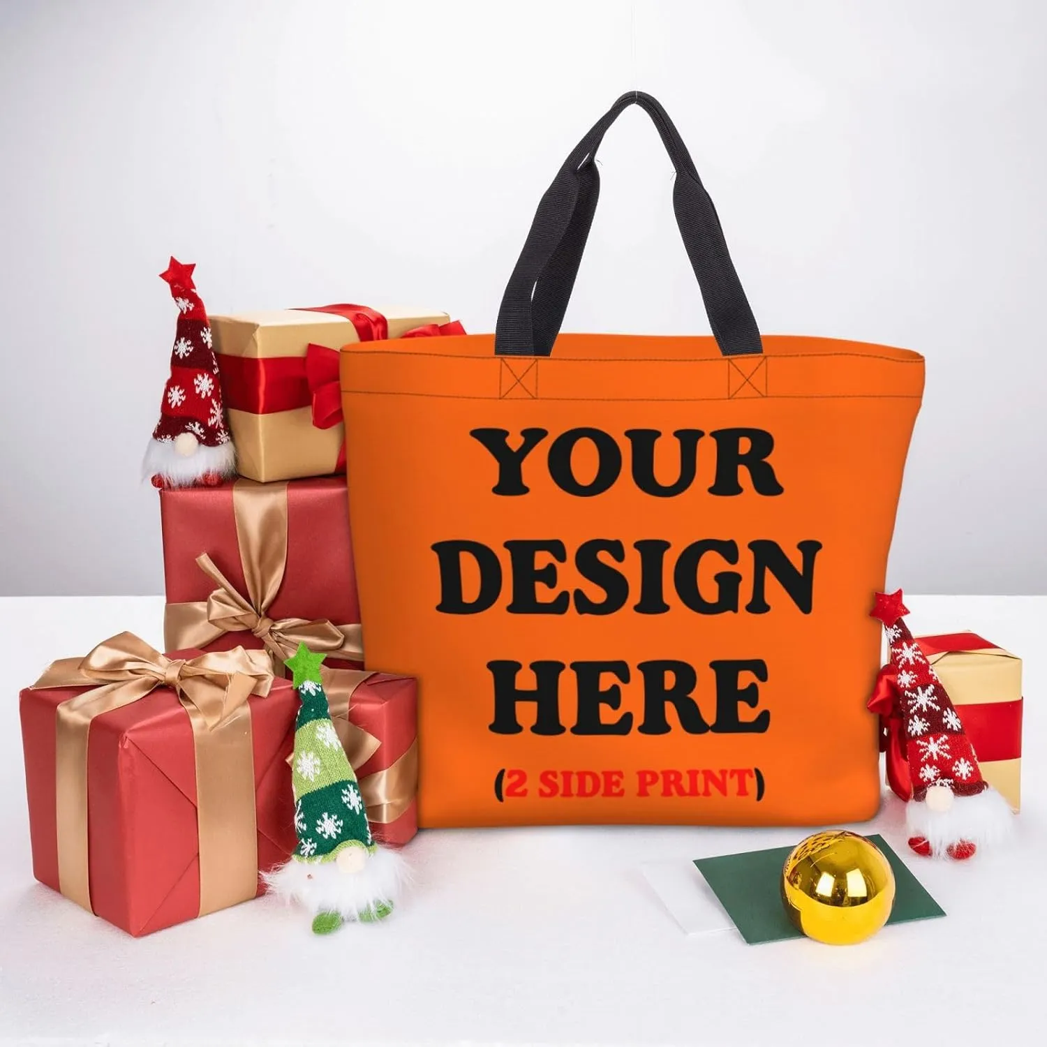Personalized Custom Tote Bag For Travel, Business, Shopping - Add Your Design - Shoulder Bag For Women