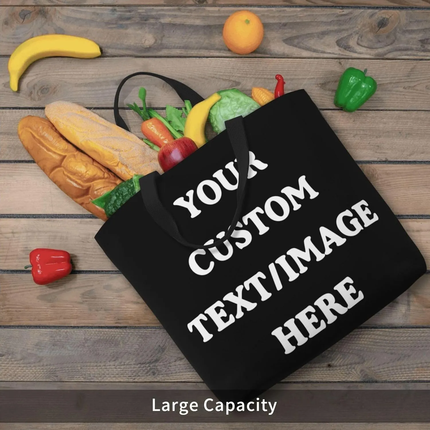Personalized Custom Tote Bag For Travel, Business, Shopping - Add Your Design - Shoulder Bag For Women