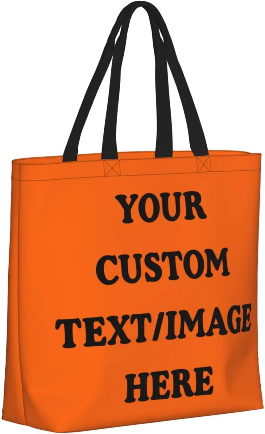 Personalized Custom Tote Bag For Travel, Business, Shopping - Add Your Design - Shoulder Bag For Women