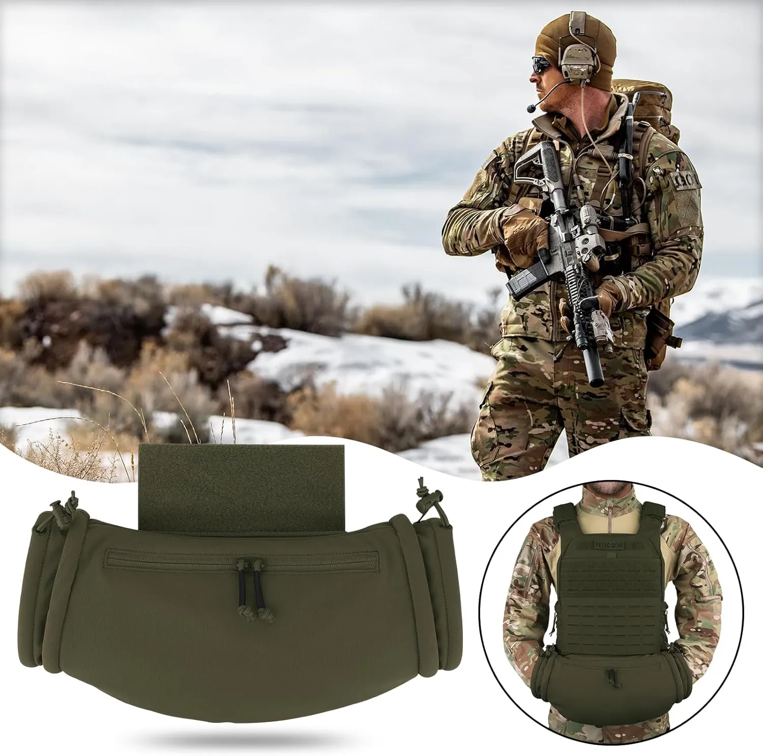 PETAC GEAR Tactical Hand Warmer,Portable Drop Hanger Waist Handwarmer Pouch for Hunting Golf Camping Fishing, Hiking, Football Winter Outdoor Field Survival.