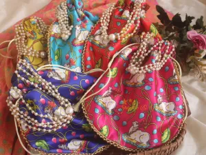 Pichwai Potli Bags 8.5x8 Inch Traditional Design