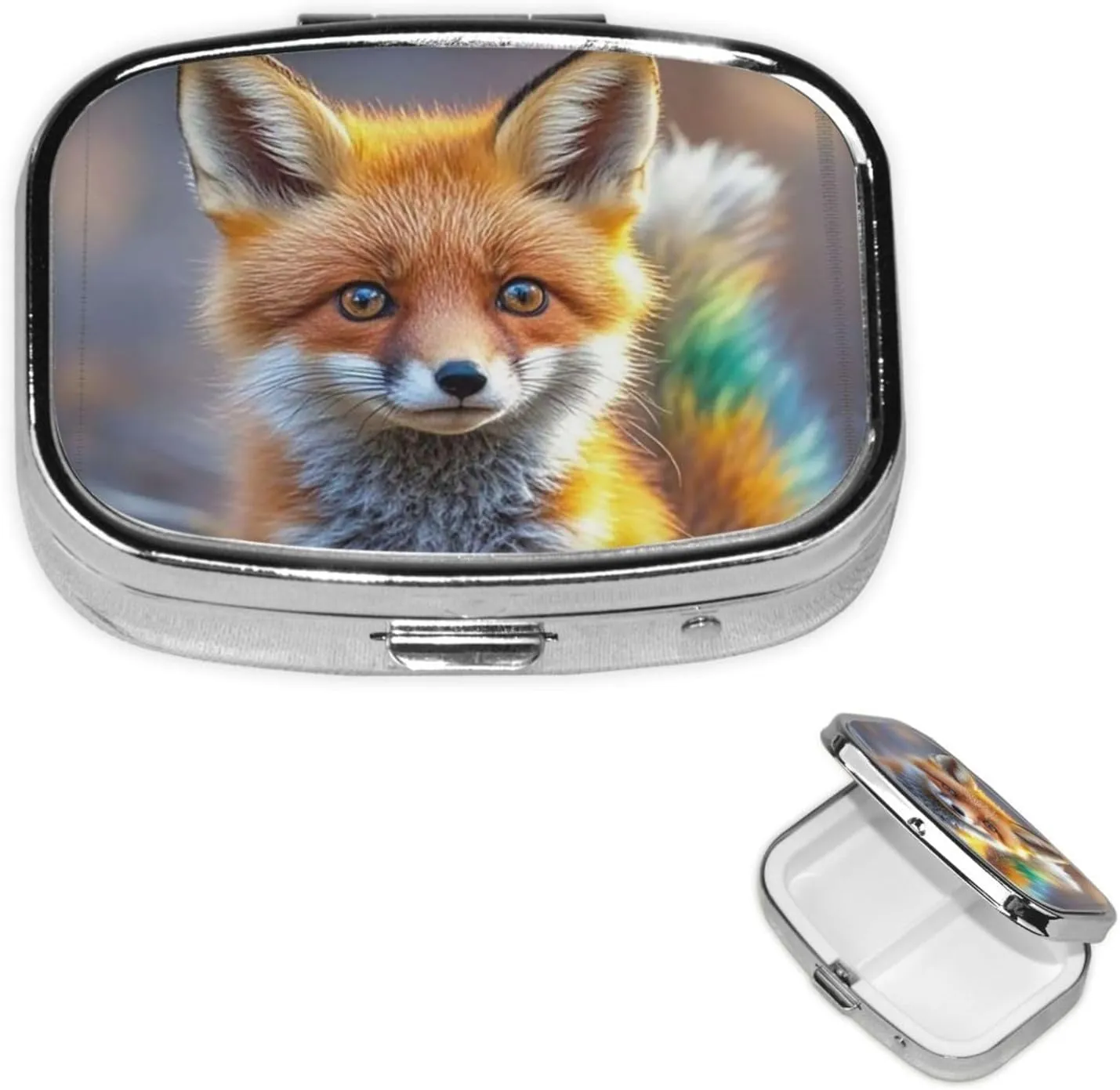 Pill Case with Mirror Retro 2 Compartment Pill Box cbb7ab5a0c5f3f11ed909c7ad8c404a Small Pill Organizer for Purse or Pocket Decorative Metal Medicine Vitamin Organizer Unique Gifts